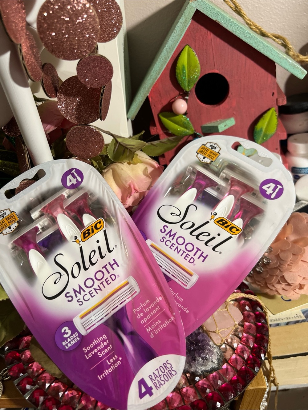 BIC Soleil Smooth Scented Women's Razors — Lavender Pink (2 packs 4 in each .=8)
